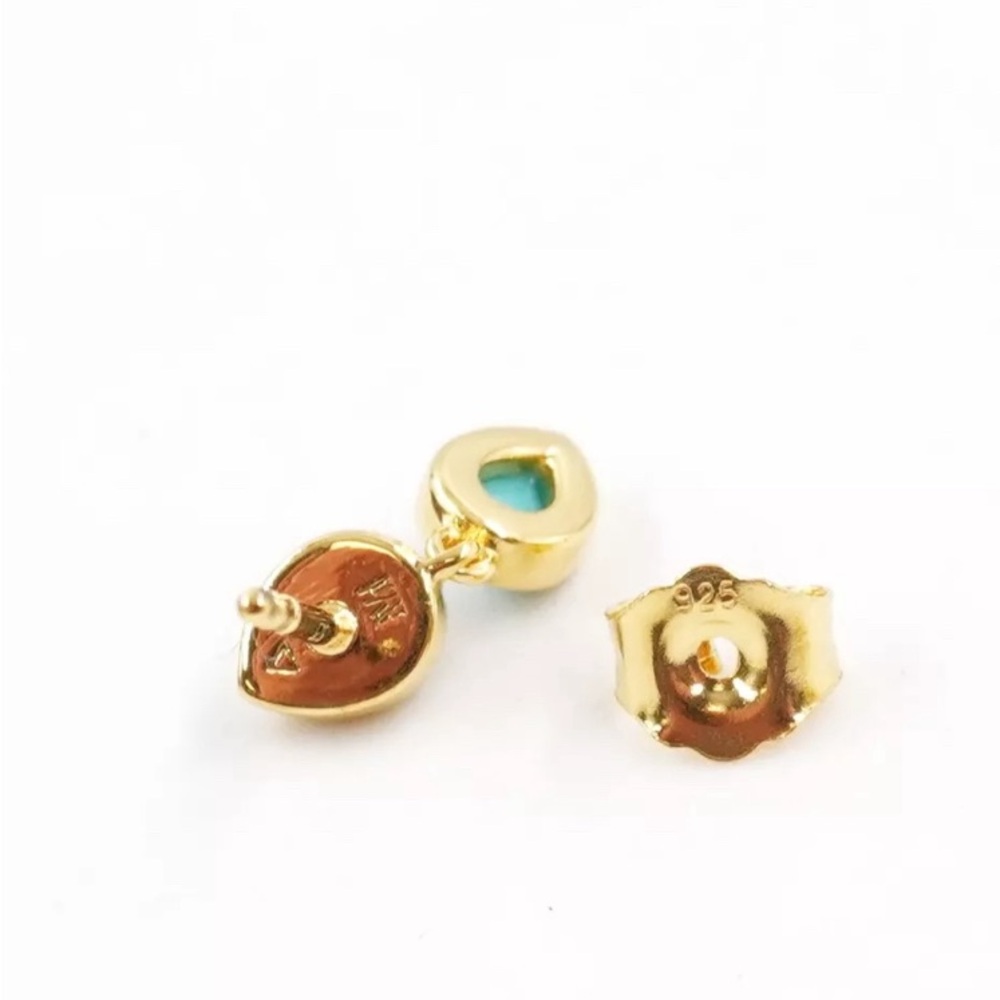 Monica Vinader double turquoise teardrops earings - Picture 5 of 7